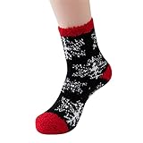 Generic Warme, weihnachtliche, modische, winddichte, bedruckte Socken mit langem Schlauch aus Baumwolle Sneaker Socken Jungen