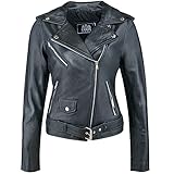 Urban Leather Damen Jacke Biker Perfecto Ladies, Schwarz, Große : M, UR-131