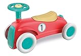 Clementoni 17308 Mein erstes Rutschfahrzeug,Play for Future (aus 100% recyceltem Kunststoff),Retro Lern-Auto für Kinder von 12 bis 36 Monaten, Rot