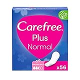 CAREFREE Slipeinlagen Plus Normal mit Duft (56 Stück), super saugstark, um Flüssigkeiten sofort einzuschließen, Größe