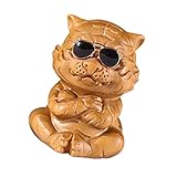 Ornament, Sammlerstück, dekorative Skulpturen, Andenken, aus Holz geschnitzter Tiger, chinesische Statue: 2022, chinesisches Neujahr, Holzverzierung, Vintage-Tierkreis, Tiger, Reichtum, Glück, Wohlsta