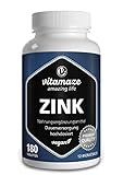 Zink Tabletten hochdosiert, 25 mg je Tagesdosis, 50 mg pro veganer Tablette für 12 Monate, Natürliches Nahrungsergänzungsmittel ohne Zusatzstoffe, Made in Germany