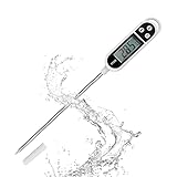 Nutabevr digital Küchenthermometer(Batterie Enthalten),Küchenthermometer LCD mit Langer Sonde,Instant Read,Hausmannskost-Thermometer,für Backen,Grill, Baby Milch, Wasser(-50°C bis +300°C)