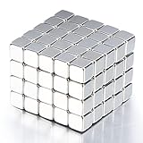 Wukong 100 Stück Neodym Magnete Extra Stark,5x5x5mm Starke Magnete Magnetkugeln mit Box,Würfel Kleine Magnete für Magnettafel，Glasmagnettafel，Kühlschrank und Handwerkliche Herstellung.