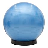 maxVitalis Gymnastikball inkl. Ballschale Fitnessball Sitzball Fitness Ball Yogaball Sportball Anti-Burst Gymnastikball Büroball 75 cm Blau