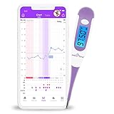 Easy@Home Basalthermometer Fruchtbarkeitsthermometer Ovulationstest zur Zykluskontrolle und Eisprung-Tracking mit Premom APP, Digitales Thermometer mit blauer Hintergrundbeleuchtung LCD-Anzeige (Lila)