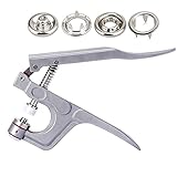 Jersey Druckknöpfe mit Zange 30set Φ11mm Metall Nähzubehör Buttons Knöpfe zum Annähen Jessey Snaps für DIY Basteln Stoff, Kleidung Taschen (Zange)