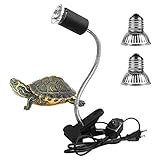 LEDGLE Schildkröte Wärmelampe, Wärmespotlampe für Aquarium Reptil mit Clip E27 Lampen 25W 50w 360°Drehbar für Reptilien, Eidechsen, Schildkrötenschlangen Haustier Habitat Heat Glühbirnen