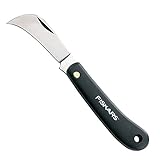 Fiskars Gartenhippe, Taschenmesser, Gesamtlänge: 17 cm, Rostfreier Stahl, Schwarz, K62, 1001623, 17 x 2.3 x 1.2 cm