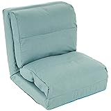 Schlafsessel Hellblau 220x60x14 cm verstellbar Comfort Jugendsessel Gästebett klappbar Sitzsack Klappbett Sessel Bodensofa Lounger Einzelsofa Multifunktionsstuhl Faule Couch