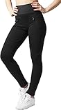 Urban Classics Damen Leggings Interlock High Waist Sportleggings, Schwarz, M