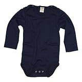 Lilano Baby Body, Größe 50, Farbe Blau aus 70% Schurwolle kbT, 30% Seide - Vertrieb nur durch Wollbody®