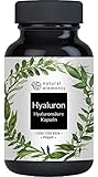 Hyaluronsäure Kapseln - Hochdosiert mit 500mg Hyaluron - 500-700 kDa - 90 vegane Kapseln - Laborgeprüft, ohne Zusätze und in Deutschland produziert