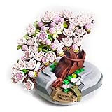 Jooheli Bonsai Baum Kirschblüten Baustein, Blumen Baustein DIY Blumenstrauß Set für Erwachsene, 426 Klemmbausteine