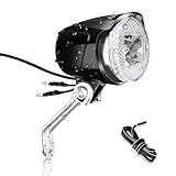 toptrek Fahrradlicht Vorne StVZO Zugelassen (K~1119) Retro Fahrradlampe Nabendynamo 6V~58V Fahrrad Scheinwerfer Dynamo Led Fahrradbeleuchtung IPX5 Wasserdicht