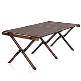 WANSE Klapptisch, Campingtisch, tragbarer Picknicktisch mit Tragetasche, für Outdoor, Camping, Picknick oder Innenmöbel, Esszimmer (119 x 68 x 43 cm)