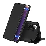 DUX DUCIS Hülle für Samsung Galaxy Note 20 5G, Premium Leder Klappbar Magnetic Schutzhülle Handyhülle für Samsung Galaxy Note 20 5G Tasche (Schwarz)