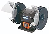 FERM BGM1019 Doppelschleifmaschine 150W - 150mm - Incl. P36 und P60 Schleifsteinen, Schutzbrille und Funkenfänger