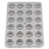 Backefix FLEXI Mini Muffinform Silikon klein mit 24 Mulden je 4,5x3,5cm und 3cm hoch | antihaftende mini Muffins Backform Silikon | 24er Muffinform Mini, BPA frei, spülmaschinenfest