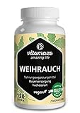 Weihrauch Kapseln hochdosiert & vegan, 900 mg Extrakt pro Tagesdosis, 85% Boswellia-Säure, 100% indischer Boswelia Serrata, 120 Kapseln für 2 Monate, Ohne Zusätze, Made in Germany