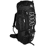 Highlander Erwachsene Rambler 88L Trekkingrucksack, schwarz, 82 x 48 x 28 cm