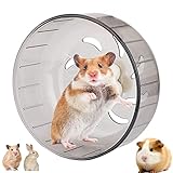 Houdao 13cm Hamster Laufrad Hamsterrad Leise Plastik Silent Hamster Rad für Kleine Hamster Babys Ratten Rennmäuse Zwerghamster Haustiere(Grau)