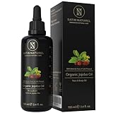 Jojobaöl BIO Kaltgepresst – 100ml - Vegan – Jojobaöl Bio für Kosmetik – Jojobaöl Haare & Gesicht von Satin Naturel – Jojoba Oil Made in Germany