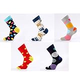 ZLDGYD 5 Paar Herren-Baumwollsocken Klassische Gepunktete Baumwollsocken Herrensocken Größe Sportsocken