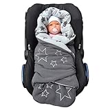 Lilly and Ben® Einschlagdecke | OEKO-TEX Decke in 2 Varianten für Winter oder Übergang | Erstausstattung für Kinderwagen & alle Gurtsysteme I Sicherer Pucksack für Babys 0-10 Monate