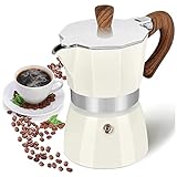 Retoteng Espressokocher für den Herd, 3 Espressotassen, Mokkakanne – 142 ml, manuelle kubanische Kaffee-Perkolator-Maschine, Premium-Aluminium, Mokka, italienische Espresso, Brauer, Perkolator