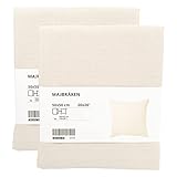 Ikea MAJBRAKEN Kissenbezüge Hellgrau-Beige, 50 x 50 cm, recyceltes Polyester, versteckter Reißverschluss, 404.952.35 - 2er-Set