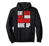 Eat Clen Tren Hard Anavar Give Up | Bodybuilding Testosteron Pullover Hoodie