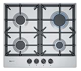 Neff T26DS49N0D Gaskochfeld N70 / 60 cm / FlameSelect / Edelstahl / Schwertknebel