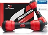 GATE FITNESS® Verstellbare Hanteln Set [2 Stück] Verstellbar bis zu 3kg | Kurzhanteln 2er Set für Frauen und Männer | Hantelset mit Einstellbarem Gewicht 1kg/2kg/3kg | Adjustable Dumbbells