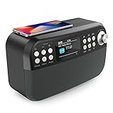 Musikanlage CD Player mit Radio DAB/DAB Plus/FM, Bluetooth, 10W Handy Ladestation, USB-MP3-Player, HiFi Kompaktanlage