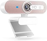 1080P Webcam - Full HD Webcam für PC, Autofokus USB Web Kamera mit Stereo Mikrofon und Abdeckung, 360° Rotating Streaming Webcam für Computer, Skype, YouTube Video, Zoom, Conference, Online Courses