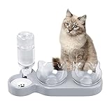 Katzen Futternapf 3er Set,Doppelnapf für Katzen,15 ° Kippbare Katzennäpfe,Fressnapf Katze Erhöht,rutschfeste No Spill Haustier Fütterungsschalen für Katzen und Kleine Hunde