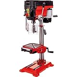 Einhell Säulenbohrmaschine TE-BD 750 E (750 W, 450-2500min-1, stufenlose Drehzahlregulierung, Schnellspannbohrfutter für Bohrer 1 bis 16 mm,MK2-Aufnahme, höhenverstell-,neig- und drehbarer Bohrtisch)