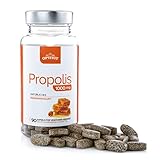 Bienen Propolis Tabletten - Bienenharz Propolis-Extrakt 1000mg Nahrungsergänzungsmittel | 90 Hochfeste vegane zugelassene Tabletten | Für ein gesundes Immunsystem