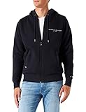 Tommy Hilfiger Herren Tommy Logo Pelzgefütterte Kapuzenjacke Kapuzenpullover, Desert Sky, M