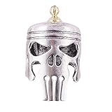 Shenrongtong Piston Art Schlüsselanhänger, Mini-Totenkopf-Schlüsselanhänger aus Legierung für Männer und Frauen, Mini-Anhänger, ideal für unterwegs