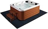 Poweka Whirlpool-Matte, saugfähige, wasserdichte Heimausrüstungsmatte für Whirlpool-Pool-Heimausrüstung im Freien, schützt Boden und Whirlpools vor Verschleiß, rutschfest 259 * 228CM