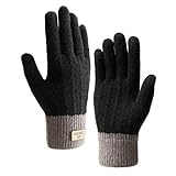 Homealexa Winterhandschuhe Touchscreen Handschuhe Strick Fingerhandschuhe Sport Warm und Winddicht Winterhandschuhe für Skifahren Radfahren und SMS, Geeinget für Damen und Herren