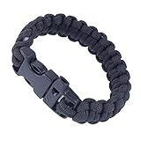 Dilwe Paracord Armband, Multifunktionales Taktisches Überlebens Armband für Camping Jagd Angeln Outdoor Wilderness Adventure Gear