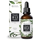 Vitamin B12 Tropfen - 50ml (900 Tropfen) - Beide Aktivformen (Methyl- & Adenosylcobalamin) - Ohne Alkohol, vegan