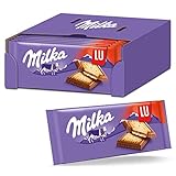 Milka & LU Kekse 18 x 87g, Zartschmelzende Alpenmilch Schokoladentafel mit LU Keksen