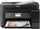 Epson EcoTank ET-3750 3-in-1 Tinten-Multifunktionsgerät (Kopierer, Scanner, Drucker, DIN A4, ADF, Duplex, WiFi, Ethernet, Display, USB 2.0), großer Tintentank, hohe Reichweite, niedrige Seitenkosten