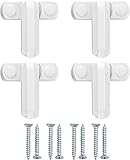 Norhogo 4 Stück Fenstersicherung Sash Jammer Türschloss Fenstersicherung Aluminiumlegierung Safe Fensterschloss Extra Sicherheit Schlösser Für UPVC Fenster Türen (White)