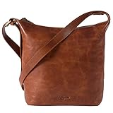 HOLZRICHTER BERLIN Shopper No 2-1 (M) Cognac - Damen Vintage Hobo Handtasche & Schultertasche handgefertigt aus Premium-Leder