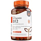 Vitamin B12 500mcg - Aktive Form Methylcobalamin - 365 Tabletten - Unabhängig Laborgetestet - OHNE unerwünschte Zusatzstoffe - VEGAN - Hochdosiert - 1 Jahresvorrat